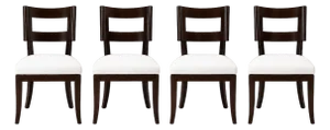Klismos Set of 4 Dining Chairs