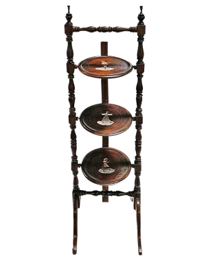 Etagere Three Tiered Inlaid