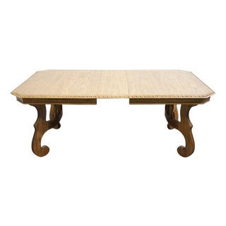 Bassett Furniture Centuria Collection Solid Pecan Mediterranean Style 78" Dining Table 429-42-448 For Sale