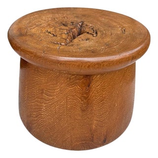 Andrianna Shamaris Century Old Teak Wood Side Table or Stool For Sale