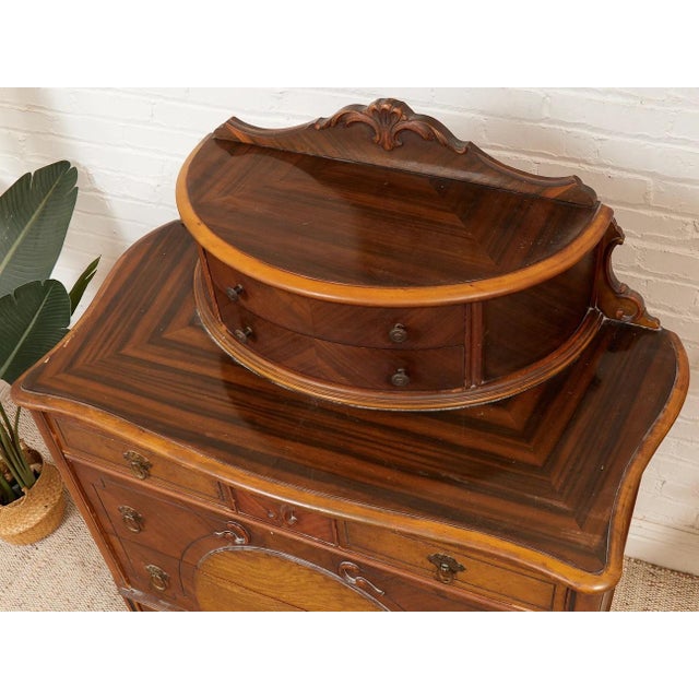 Burnt Umber Vintage Antique Georgian Highboy Dresser For Sale - Image 8 of 12