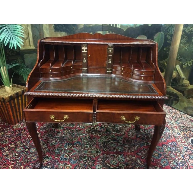 Vintage Mahogany Secretary Desk, Open Secretary Desk For Sale - Image 12 of 13