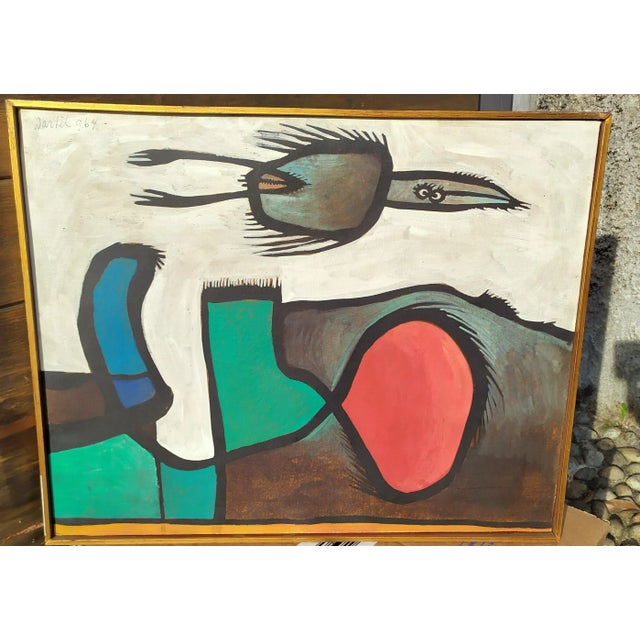 Anton Lutgerink Dartel, Oil on Canvas, 1964, Oil on Canvas, Framed For Sale - Image 3 of 3