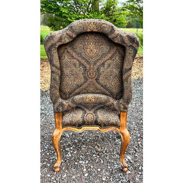 Wood Kreiss Palazzo Armchair With Nailhead Trim For Sale - Image 7 of 10