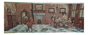 Wool Tapestry on a Wooden Backing,17th-Century