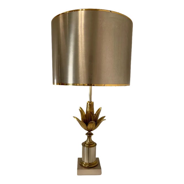 Vintage Table Lamp Model Lotus by Maison Charles For Sale