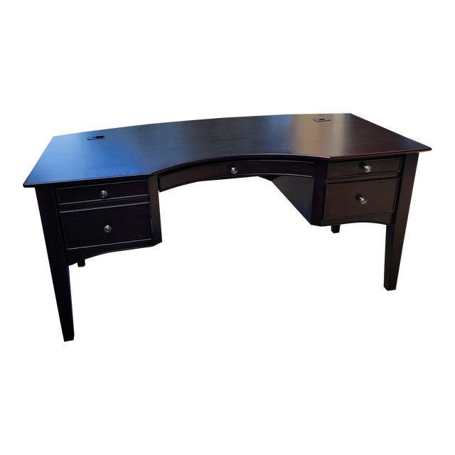 Aspen Dark Wood Office Desk Chairish