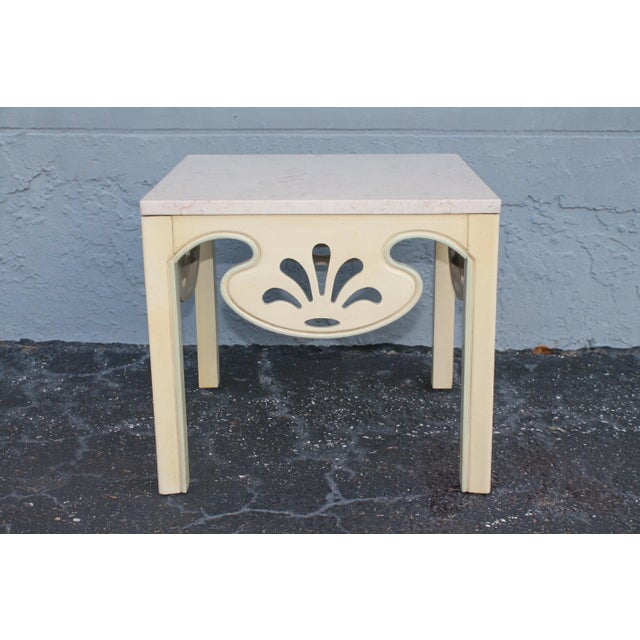 1960's Hollywood Regency Stone Top Side Tables a - Pair For Sale In Miami - Image 6 of 11