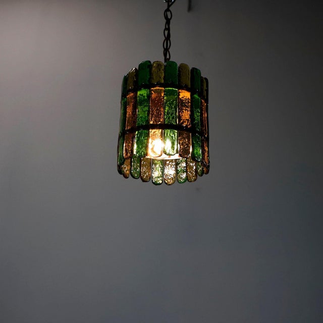 1970s Mid-Century Modern Feders Hand Blown Glass Chandelier For Sale - Image 4 of 6