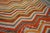 1880s Multicolor Chevron Antique American Navajo Rug 5'5" X 7'2" Flatweave Wool Carpet For Sale In New York - Image 6 of 18