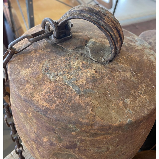 Brown Set of 6 Antique Copper Yak Bells For Sale - Image 8 of 12