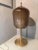Mid-Century Modern Large Satin Brass & Ribbed Milky Glass Floor Lamp For Sale - Image 3 of 8