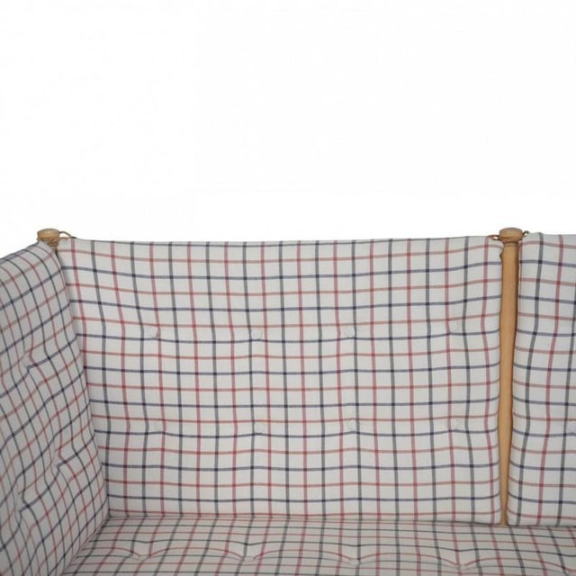 Spokeback Sofa in Cotil Fabric by Børge Mogensen, 1981 For Sale - Image 4 of 18