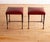 Christian Liaigre for Holly Hunt square red leather "Sudd" stools. The stools are upholstered in Holly Hunt leather with...