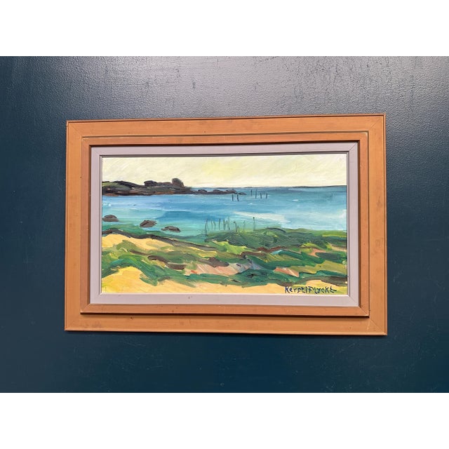 Kersti Flyckt, Coastal Landscape, 1950s, Oil on Canvas, Framed For Sale - Image 13 of 18