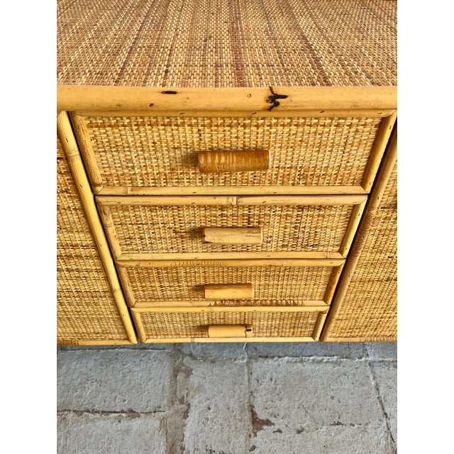 Vintage Italian Rattan Sideboard, 1970s For Sale - Image 14 of 16