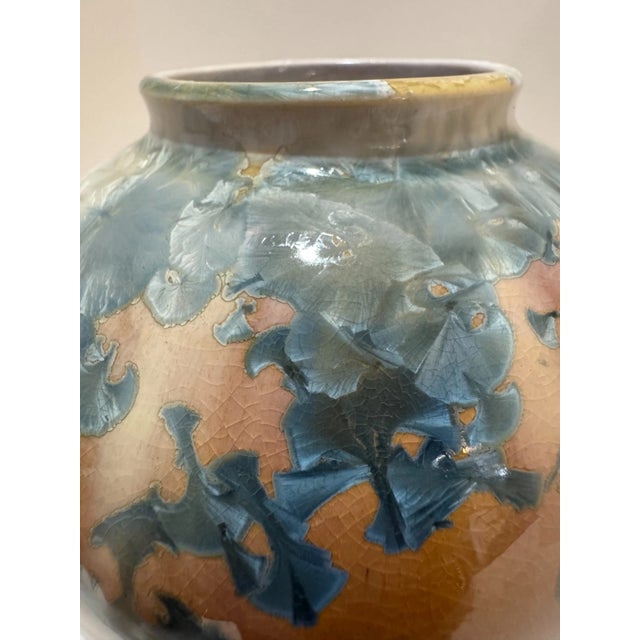 Phil Morgan Crystalline Glaze Studio Pottery Vase 7in Signed Modern Art Ceramic For Sale In Atlanta - Image 6 of 9
