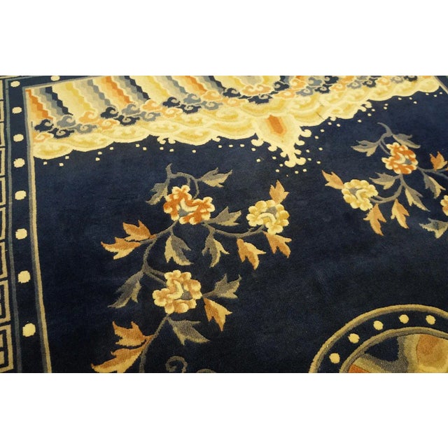 Textile 1920s Chinese Peking Carpet For Sale - Image 7 of 12