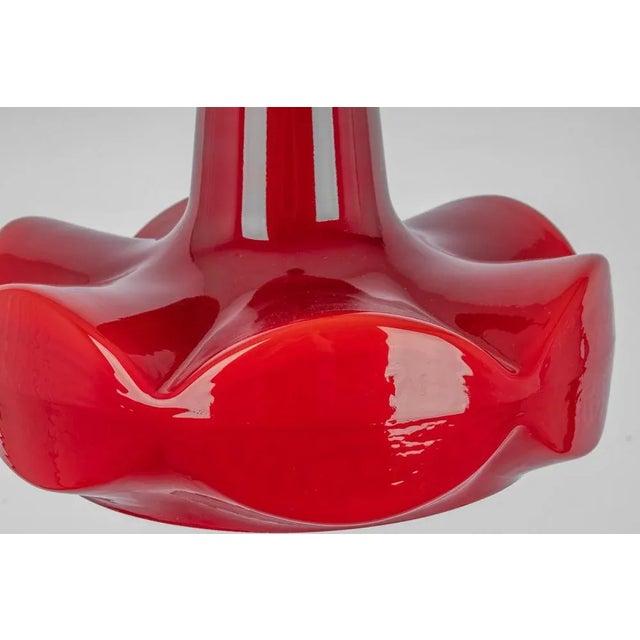 1970s Red Glass Pendant Light attributed to Peill Putzler, Germany, 1970s For Sale - Image 5 of 13