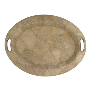 1980s Large Snakeskin Tray For Sale