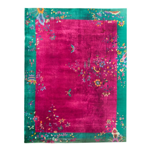 Early 20th Century Chinese Art Deco Rug For Sale