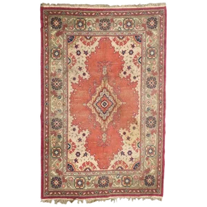 Antique European Hand Knotted Oushak Design Rug