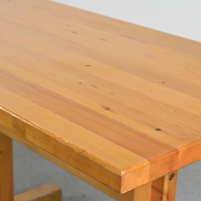 Pine Dining Table by Charlotte Perriand for Les Arcs, France, 1970s For Sale - Image 12 of 15