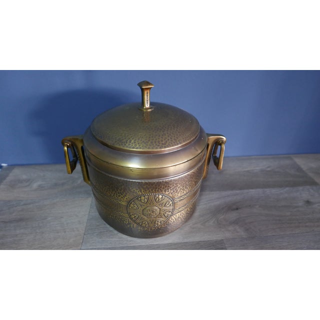 Large Art Deco Brass Punch Bowl with Glass Insert, Germany, 1920s For Sale - Image 13 of 14