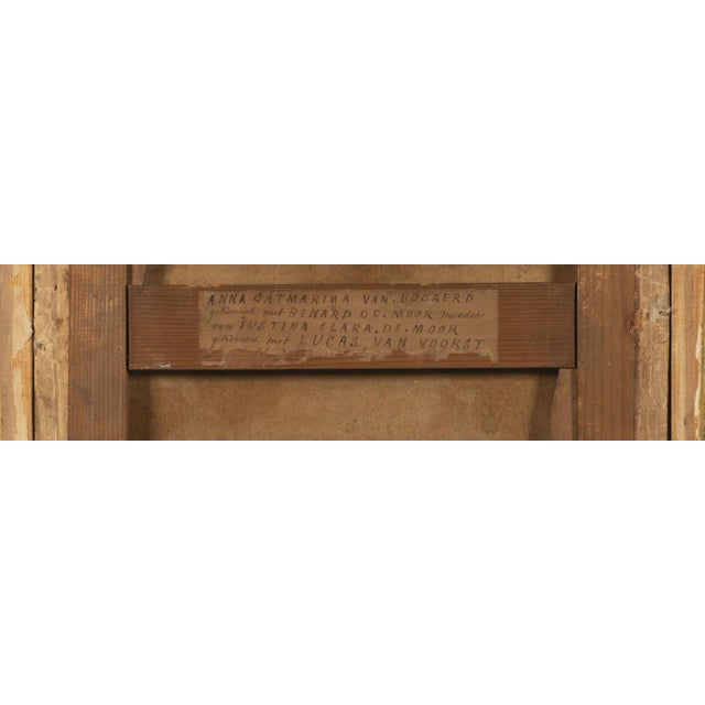 Red Reinier De La Haye, Portrait of a Lady in Front of a Park Landscape, Oil on Canvas For Sale - Image 8 of 9