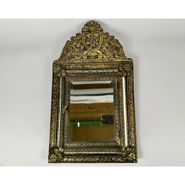 Vintage Mirror with Hooks, 1930s For Sale - Image 3 of 11