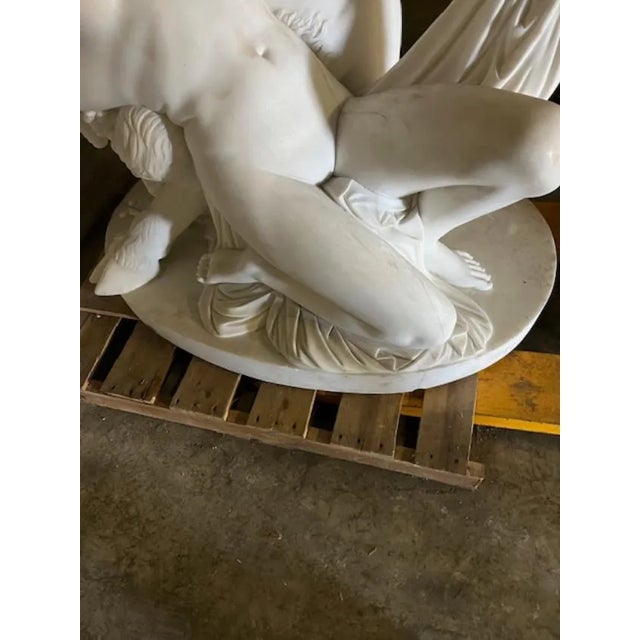 Large Man & Lady Nude Marble Sculpture For Sale - Image 4 of 5