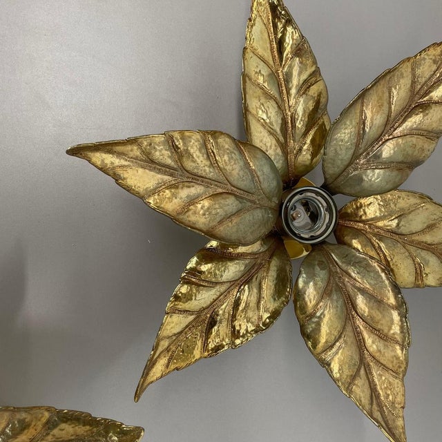 Brutalist Brass and Metal Wall Light from Willy Daro, 1970s, Set of 2 For Sale - Image 10 of 18