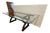 Contemporary Sculptural Trestle Wood + Glass Dining Table For Sale