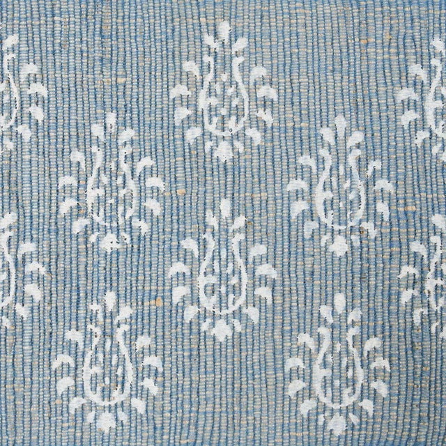 Traditional Sample - Schumacher Leila Hand Block Matka Tape in Chambray For Sale - Image 3 of 4