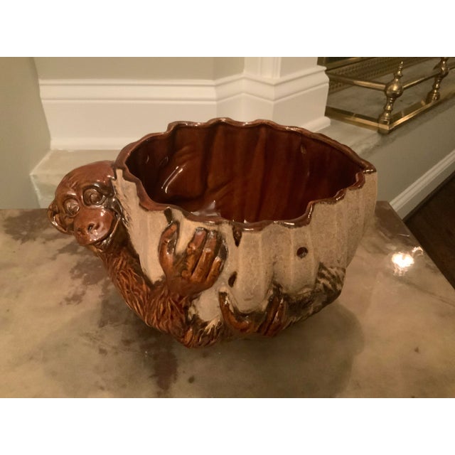 1970s Porcelain Monkey Hanging Cachepot /Planter For Sale - Image 13 of 13