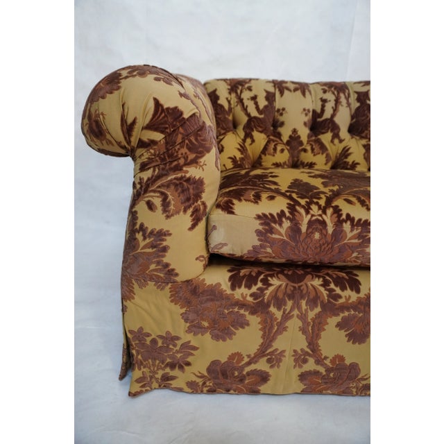 Custom Upholstered Tufted Belmar Arched Back Sofa For Sale - Image 12 of 16