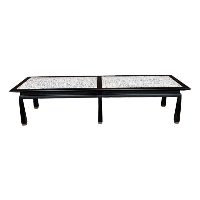Harvey Probber Black Lacquer and Terrazzo Coffee Table For Sale
