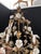Metal 1950s Italian Birdcage Tole Chandelier With White Porcelain Roses For Sale - Image 7 of 8