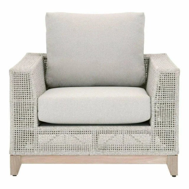 Transitional Tropez Olefin Fabric Outdoor Sofa Chair by Essentials for Living For Sale - Image 3 of 7