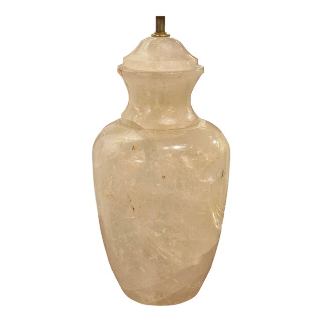 Large Scale Polished Rock Crystal Lamp For Sale