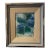 Mid Twentieth Century Original Blue and Green Abstract Oil Painting, Framed For Sale