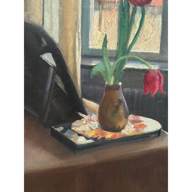 Georg Larsson, View from Window, 1942, Oil on Canvas, Framed For Sale - Image 11 of 16