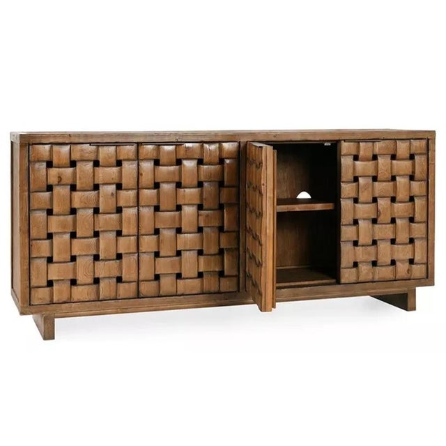 Contemporary Salvaged Pine Lattice Sideboard For Sale - Image 3 of 5