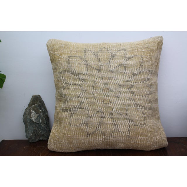 Turkish Vintage Rug Decorative Pillow Cover - 17.5"x17.5" - 19.5"x20" For Sale - Image 9 of 13