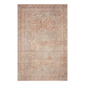Chris Loves Julia x Loloi Jules Tangerine / Mist 18" x 18" Sample Rug