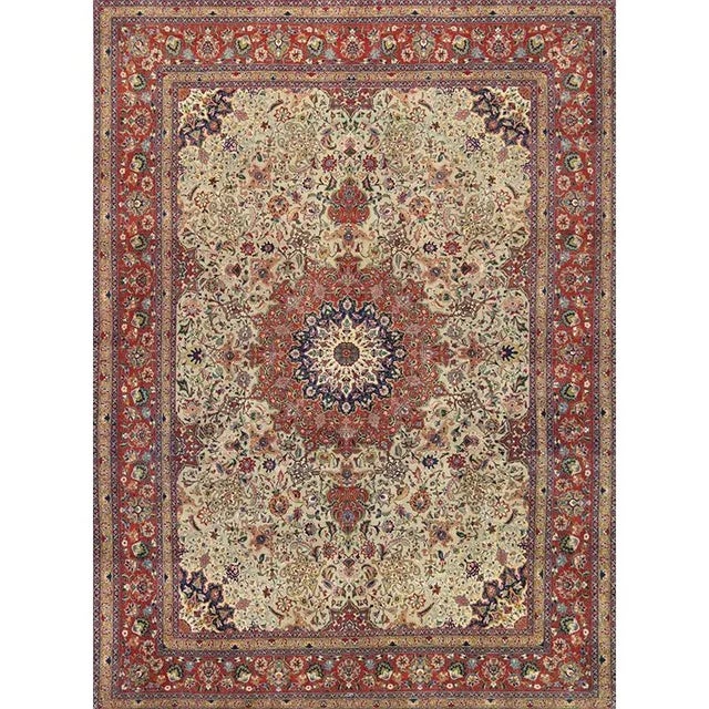 1960s Old Persian Tabriz Masterpiece Rug 9’11” X 13’5″ For Sale - Image 13 of 13