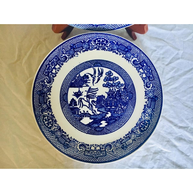 Early 20th Century Blue Willow Transferware Plates - Set of 5 For Sale - Image 5 of 7