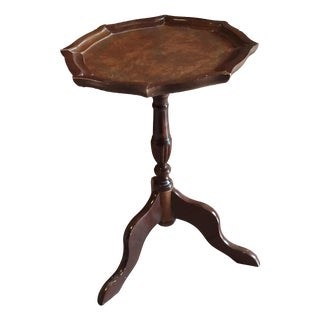 Vintage Chippendale Mahogany Tripod Wine Table For Sale