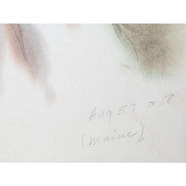 Artist: Eve Nethercott, American (1925 - 2015) Title: Portrait of Woman in Maine (P2.55) Year: 1958 Medium: Watercolor on...