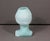 1990s Frosted Aqua Green Glass Modernist Head Vase For Sale In Austin - Image 6 of 9